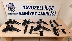 Yavuzeli ilçesinde Tabanca imalatına düzenlenen baskında 8 şüpheli gözaltına alındı