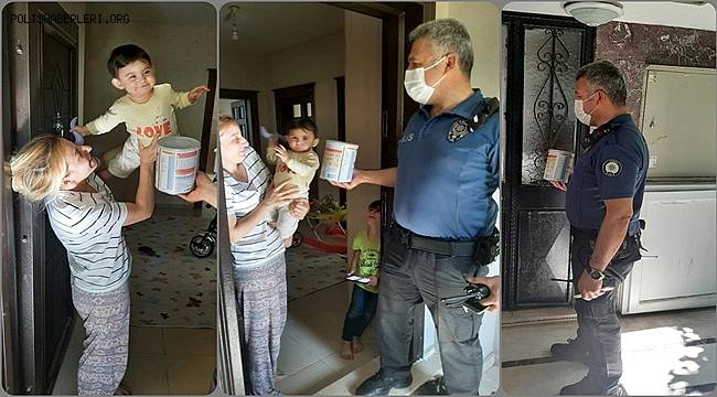 Adana'da tam kapanmada maması biten bebeğin imdadına polis yetişti