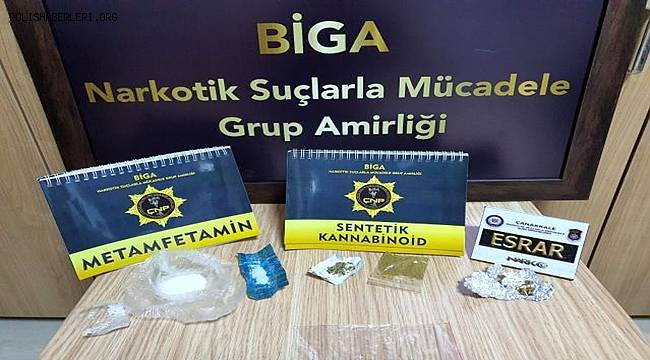 Çanakkale Biga ilçesinde uyuşturucu operasyonu