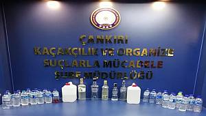 Çankırı KOM ekiplerince El Yapımı Alkollü İçki Üretimi yapan bir Şüpheli Gözaltına alındı