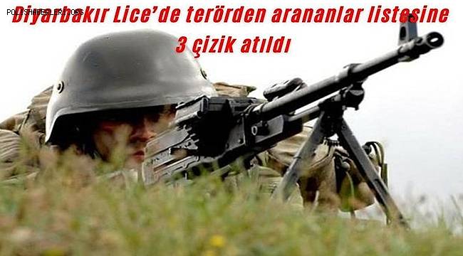 Diyarbakır Lice’de terörden arananlar listesine 3 çizik atıldı