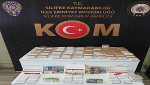 Mersin'de 3 bin 200 makaron ile nargile tütünü ele geçirildi 