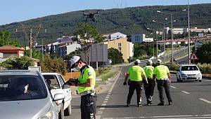 Muğla'da Trafik ekiplerinden Drone Destekli denetim