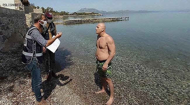 Muğla'da turistleri görerek denize girdiğini söyleyen kişiye ceza kesildi