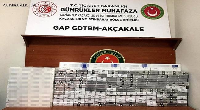Şanlıurfa'da Gümrükte kaçak Sigara ele geçirildi