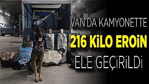 Van'da Narkotik köpeği 'Rexo' sayesinde 216 kilo eroin ele geçirildi