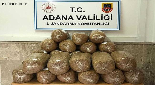 Adana Feke'de 442 kilogram kaçak tütün ele geçirildi
