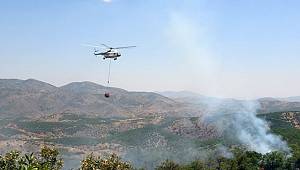 Bingöl’de iki gündür süren orman yangınına havadan ve karadan müdahale ediliyor