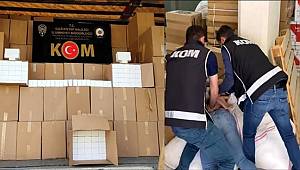Gaziantep KOM Şube ekiplerince 2 milyon 220 bin makaron ele geçirildi
