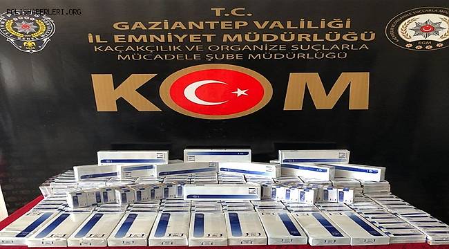 Gaziantep'te 2 bin 880 paket gümrük kaçağı sigara ele geçirildi