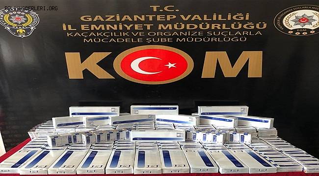 Gaziantep'te 2 bin 880 paket gümrük kaçağı sigara ele geçirildi