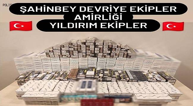 Gaziantep'te 4 bin 297 paket kaçak sigara ele geçirdi