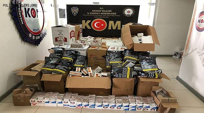 Mersin'de 3 milyon 310 bin bandrolsüz makaron ele geçirildi 