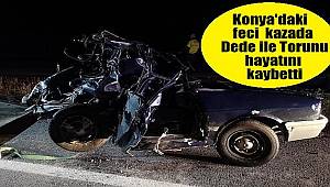 TIR park halindeki otomobile çarptı Bülent ile dedesi yaşamını yitirdi