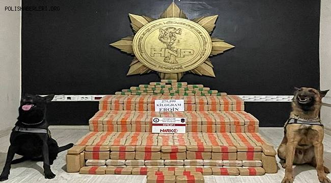 Yüksekova'da 271 kilogram eroin ele geçirildi