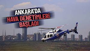 Ankara'da Helikopterli Trafik Denetimi