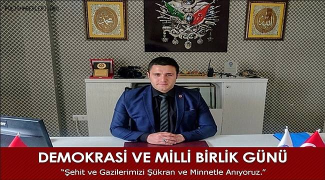 Başkan Altunova'dan 15 Temmuz Mesajı