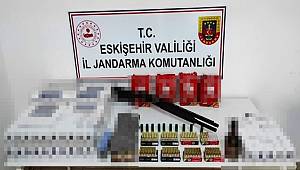 Eskişehir'de kaçak sigara satılan lastikçiye operasyon düzenlendi