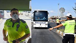 Adana'da şehirler arası yolcu otobüsleri polis ekiplerince denetlendi