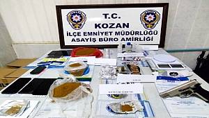 Adana'nın Kozan ilçesinde uyuşturucu operasyonunda 9 zanlı gözaltına alındı