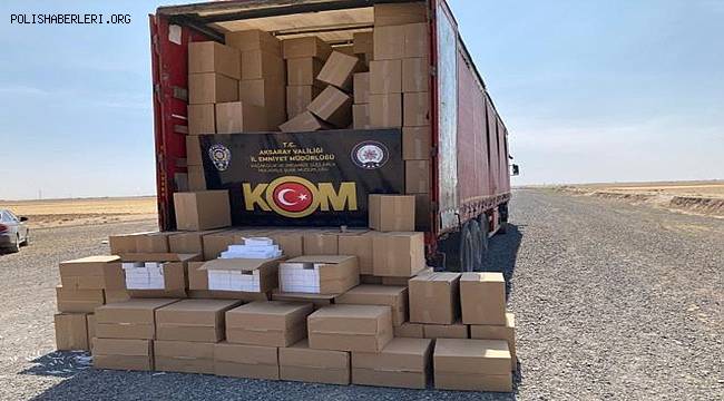 Aksaray'da 13 milyon makaron ele geçirildi