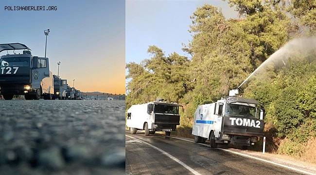 İstanbul Emniyet Müdürlüğü yangın bölgelerine 20 TOMA gönderdi