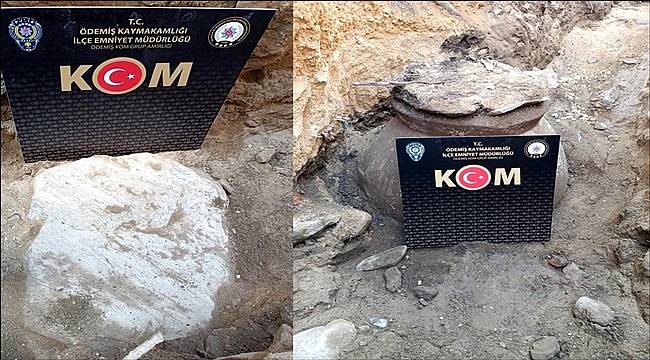 İzmir'de arazide tarihi eserler bulundu 