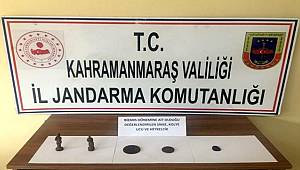 Kahramanmaraş'ta tarihi eser niteliği taşıdığı değerlendirilen objeler ele geçirildi