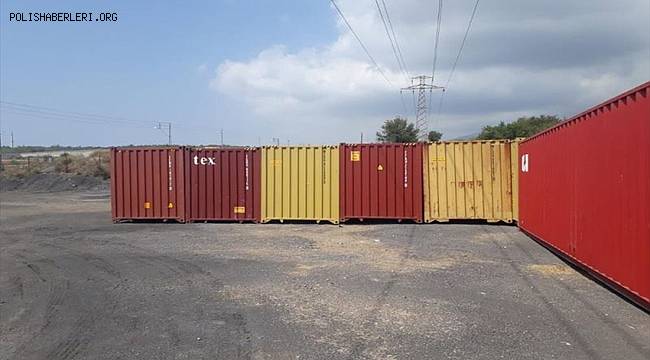 Mersin'de çalınan 17 konteyner Hatay'da bulundu 