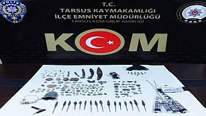 Mersin'de minibüste 159 parça tarihi eser ele geçirildi 