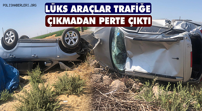 Sıfır kilometre araç taşıyan tır kaza yaptı, araçlar trafiğe çıkmadan hurdaya çıktı