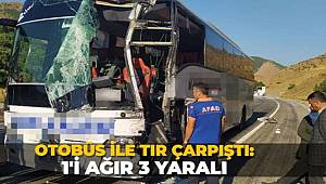 Tatvan'da yolcu otobüsü ile TIR çarpıştı 1'i ağır 3 kişi yaralandı
