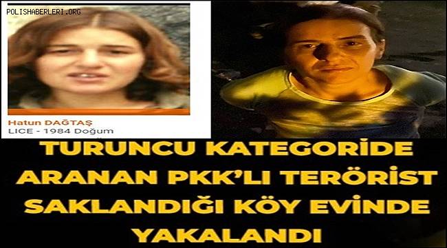 Turuncu kategoride aranan PKK'lı terörist saklandığı köy evinde yakalandı