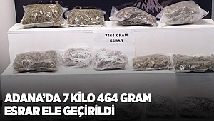 Adana'da 7 kilo 464 gram esrar ele geçirildi 