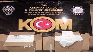 Aksaray'da 9 milyon makaron ele geçirildi