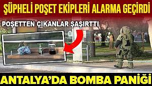 Antalya'da otobüs durağındaki şüpheli poşetin içerisinden zeytinyağı çıktı