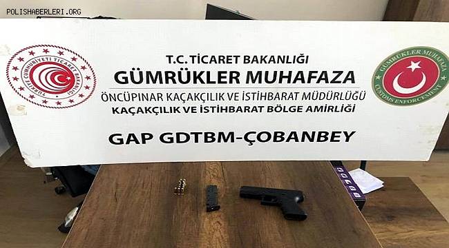 Çobanbey sınır kapısında silah ve sigara yakalandı