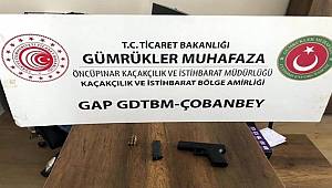 Çobanbey sınır kapısında silah ve sigara yakalandı