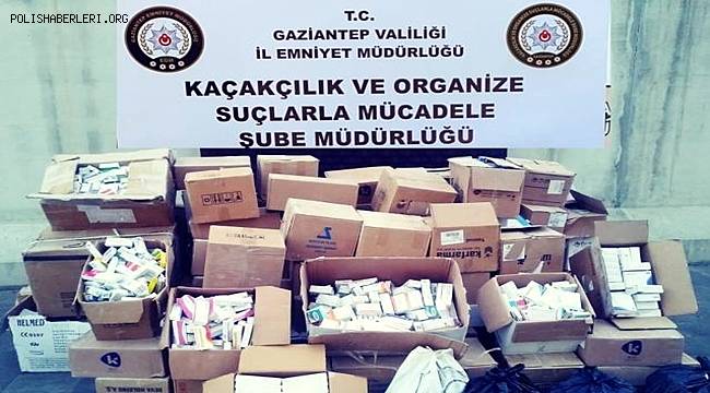 Gaziantep'te düzenlenen operasyonda 80 bin 612 kaçak ilaç ele geçirildi