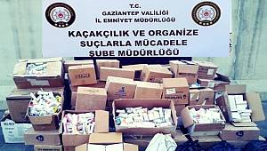Gaziantep'te düzenlenen operasyonda 80 bin 612 kaçak ilaç ele geçirildi