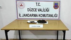 Jandarma ekipleri 92,3 gram esrar ele geçirdi