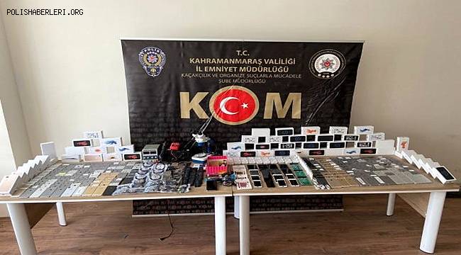 Kahramanmaraş'ta kaçak cep telefonu sattığı belirlenen 1 kişi gözaltına alındı