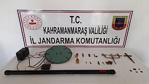 Kahramanmaraş'ta tarihi eser niteliği taşıdığı değerlendirilen objeler ele geçirildi 