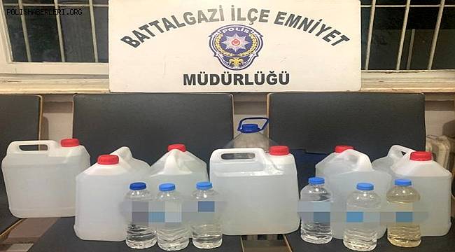 Malatya'da 39 litre kaçak alkol (boğma rakı) ele geçirildi