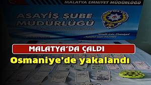 Malatya'da bir evden para ve altın çalan zanlı, Osmaniye'de yakalandı