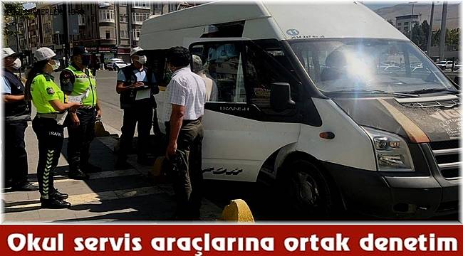 Malatya'da Okul servis araçlarına ortak denetim