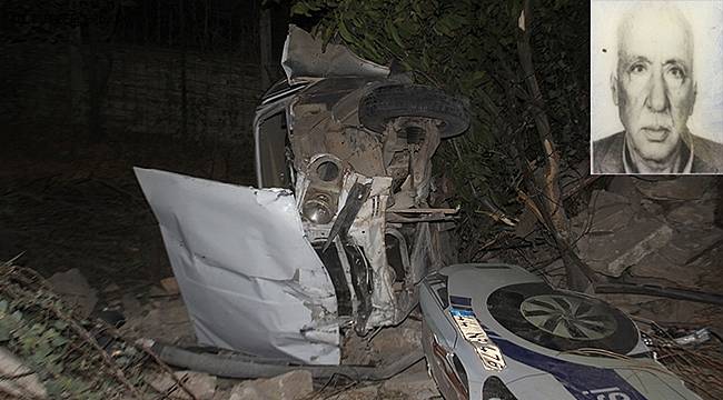 Manisa'da evin bahçesine uçan otomobilin sürücü yaşama tutunamadı