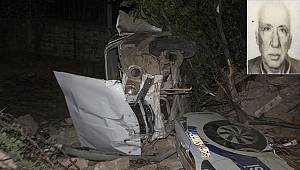 Manisa'da evin bahçesine uçan otomobilin sürücü yaşama tutunamadı