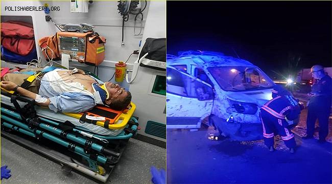 Mardin'de sürücüsünün uyukladığı minibüs bariyerlere çarptı 7 kişi yaralandı