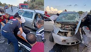 Mersin'in Tarsus ilçesinde tır ile otomobilin çarpışması sonucu 2 kişi yaralandı